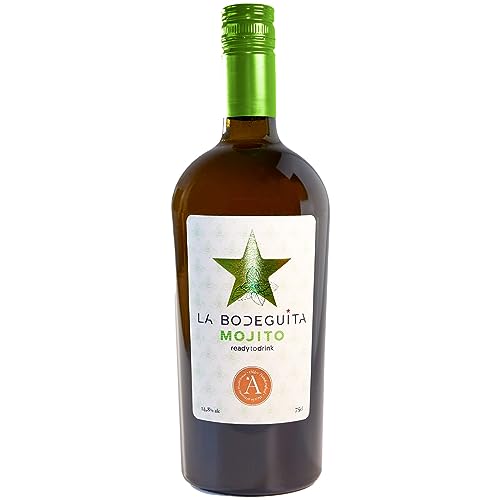 Mojito artesano La Bodeguita, elaborado con Ron dorado añejado, 100% zumo limón ecológico, Hierbabuena, Azúcar moreno integral. Listo para tomar (1)