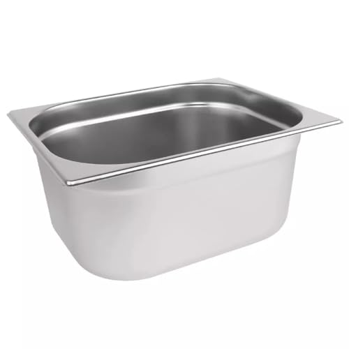 CateringBase Ltd Stainless Steel 1/2 Gastronorm Container, 150mm Deep