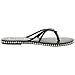 bebe Chora - Slippers for Women - Man-Made Upper and Lining - Padded Insole - Round Toe with Post Toe Design Black 8.5 M