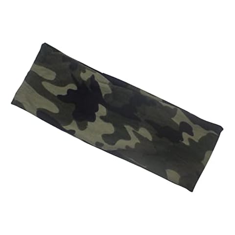 Topkids Accessories Yoga Headband Head Band Kylie Hairband Hair Band Hair Bandeau Stretchy Elastic Gym Sports Fabric For Women, Men and Boys, Girls (7cm / 2.7", Camouflage knitted fabric) Cover