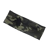 Topkids Accessories Yoga Headband Head Band Kylie Hairband Hair Band Hair Bandeau Stretchy Elastic Gym Sports Fabric For Women, Men and Boys, Girls (7cm / 2.7', Camouflage knitted fabric)