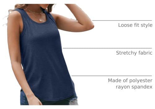 Image of AUTOMET Women's Square Neck Tank Top | Soft Lightweight Sleeveless Shirt, Loose Fit Flowy Summer Basic for Layering, Casual & Workout