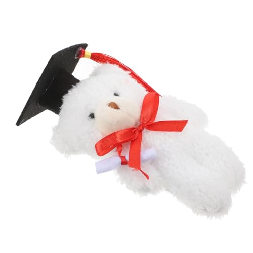 Warmhm Dr. Bärenpuppe abschluss ausgestopfte bären Plüschbärenpuppen abschluss Abschlussfeier Abschluss Stofftier Gefälligkeiten für Abschlussfeiern PP Baumwolle Weiß