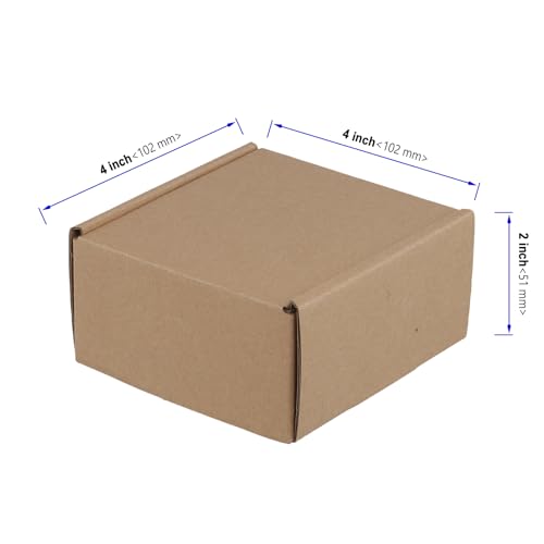 PUCSIQ 50 Stück Klein Versandkartons 10x10x5cm -Mini Großbriefkartons für Postversand, Stabile Wellpappkartons für Pakete, Umzug und Lagerung - Doppelt verstärkte Kleinkartons