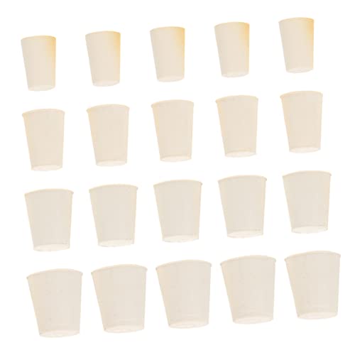 STOBAZA 25Pcs Solid Rubber Test Tube Stoppers and Heat Resistant Sealing Plugs of Each for Test Tube Accessories and Laboratory Use