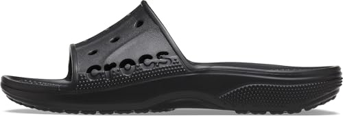Image of Crocs Unisex Via Slides Sandals Black Men 7 Women 9 Medium