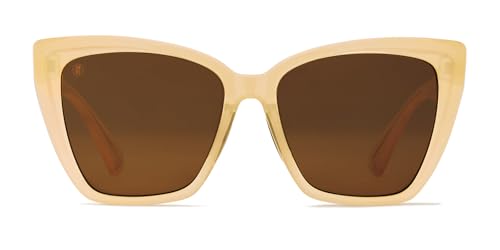 Kaenon Unisex Solvang Cat-Eye Polarized Sunglasses (Ivory Brown 12%)