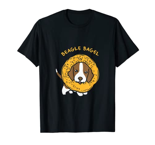 Divertidos juegos de palabras con animales con bagel para perros y beagle Camiseta