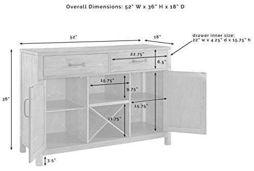 Crosley Furniture Roots Sideboard, Natural #TOP2