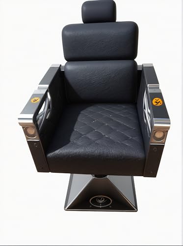 Professional Royal Galaxy Beauty Salon and Spa Chair, Black Plastic, Modern Style, Rectangular Shape, Glossy Black Finish