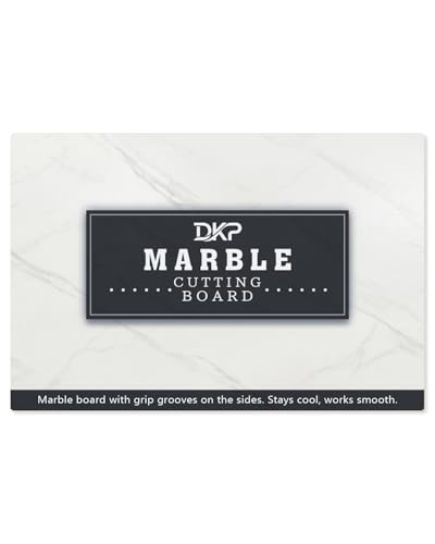Large 16x24 Inch White Marble Pastry Slab | Heavy-Duty Marble Cutting Board, Inclined Angle Design - Convenient for Grasping Ideal for Cool Dough Handling, Chocolate Tempering, and Baking