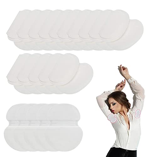 60 Piezas Almohadillas para Sudor, Desechables Axilas Antitranspirante Pads, Suave Protección contra el Sudor y Eliminar Olor Protege para Hombres y Mujeres