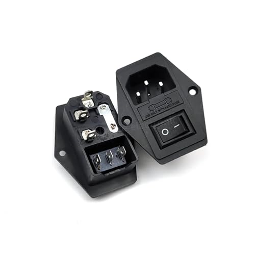 Interruptor con fusible de 10A y conector IEC320 C14 para reparar fuentes de energía