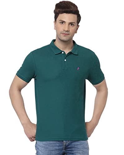 Image of Men's Casual Cotton Polo Tshirt (N1002-AIRFORCE mp)