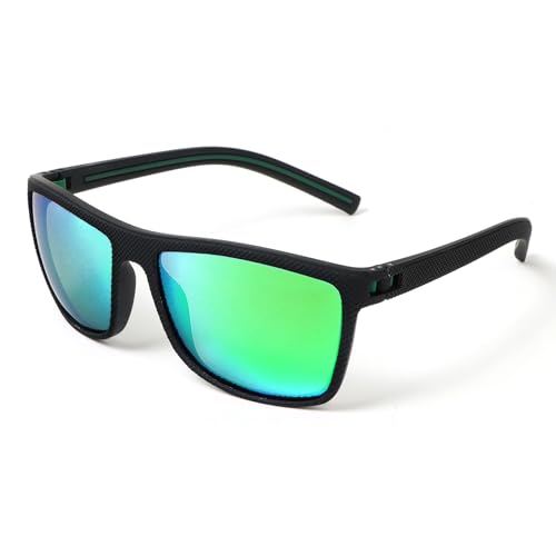 Polarized Sunglasses for Men Lightweight Rectangular Frame UV400 Protection Square Sun Glasses