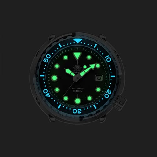 ADDIESDIVE Diver Watches for Men 47.5 MM Automatic Wristwatch Nh35 Waterproof 300 M Luminescent Chromalight Dial My-H5