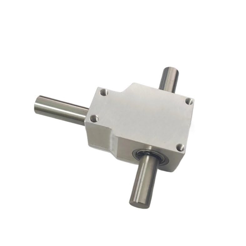 Mechanical Steering Right Angle Corner Device Spiral Bevel Gearbox Small Reduction 1:1 Ratio 12mm Double Output Shaft 90 Degree Commutator Direction Transmission