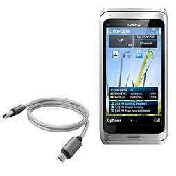 BoxWave Cable Compatible with Nokia E7 - Micro USB DuraCable, Braided Micro USB Charging Cable - Space Grey
