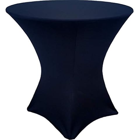 36 x 30 inch Lowboy Cocktail Round Stretch Spandex Table Cover (Black) Cover