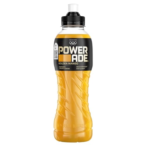 Powerade Golden Mango, Bebida Isotonica Refrescante - Botella de 500ml