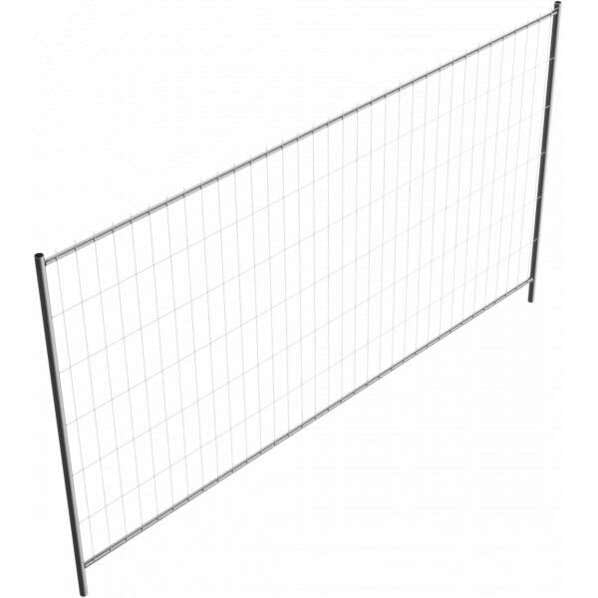 BAUZAUNWELT 1 Stück Bauzaun Standard Element, aus vorverzinktem Stahl ca.16 kg – Abmessung:3,50 x 2,00 m Mobilzaun-Gartenzaun-Campingzaun