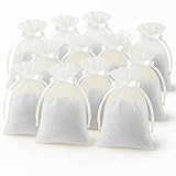 Fineely® Organzabeutel Weiß – 12 Stück (ca. 10x15 cm) I Wiederverwendbare Beutel für Kieselgel Granulat & Trockenmittel I Atmungsaktiv