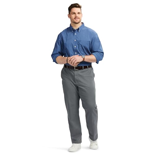 IZOD Men's Big and Tall Performance Comfort Long Sleeve Gingham Button Down Shirt3