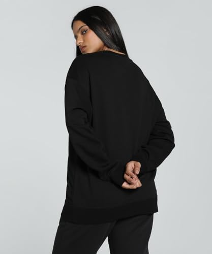 PUMA Mädchen Small No. 1 Logo Relaxed Crew Tr Hooded Sweatshirt, Puma Black, 3XL EU – Ansicht 5