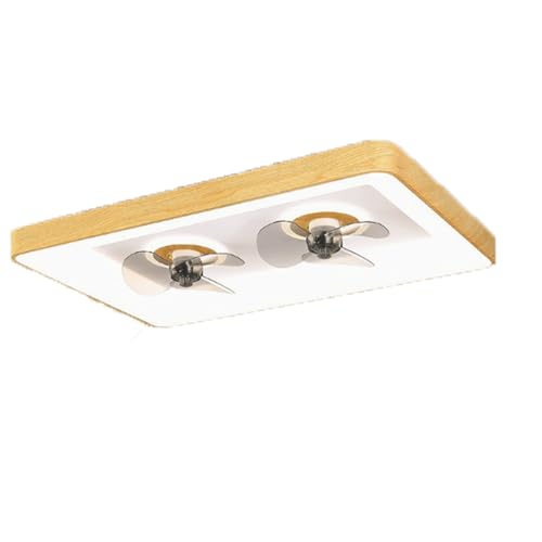 JUSKAQZYI Ventilador Techo lampara Ventilador de Techo con luz y Control Remoto, Moderno Ventilador de Madera con luz integrada, Adecuado para Sala de Estar, Comedor, Dormitorio luz de Ventilador