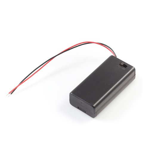 Battery Holder 2xAA with Cover and Switch