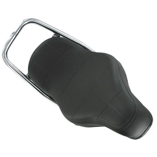 Selle Cyclo noire avec marquage Peugeot type Chopper Motodak pour 103
