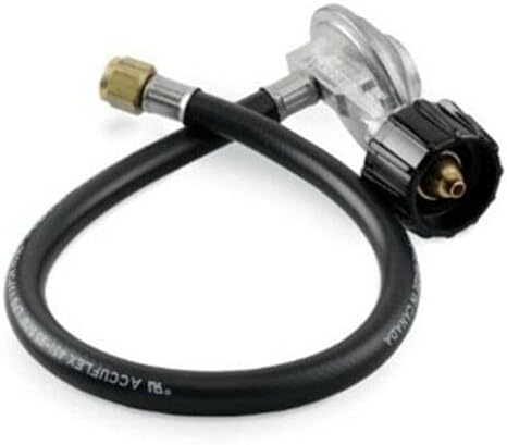 Manguera de propano de 1.75 pies con regulador - Regulador de parrilla de gas y manguera sin manómetro - Manguera de propano para parrilla de gas,