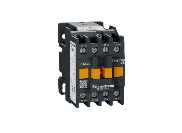 Schneider Electric EasyPact TVS CAE40M5 Control Relay side view with QR code