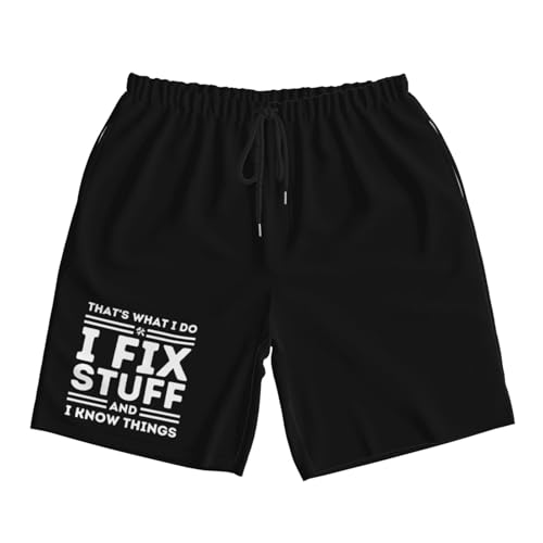 That's What I Do I FIX Stuff and I Know Things Men's Quick-Dry Board Shorts 7
