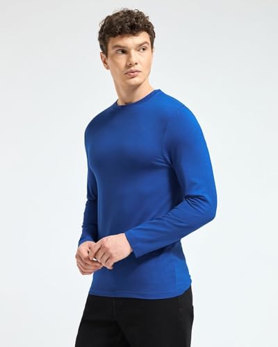 Image of Wellbi Full Sleeve T-Shirts for Men | Black | Breathable Eco-Friendly Bamboo Blend for All-Day Comfort | Ideal for Travel, Gym, or Casual Wear | Machine Washable