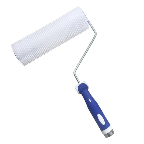 23cm/9 1PC Epoxy Floor Paint Spiked Roller - Spike Height Air Bubble Removal Tool Fits Telescopic Rods for Latex Paint Construction