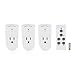 BN-LINK Wireless Remote Control Electrical Outlet Switch for Lights, Fans, Christmas Lights, Small Appliance, Long Range White (Learning Code, 3Rx-1Tx) 1200W/10A