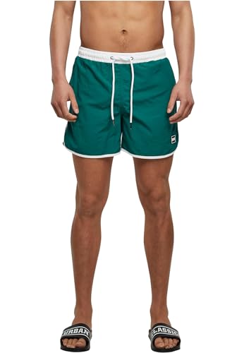Urban Classics Herren Badehose Retro Swimshorts, Retro Badehose für...