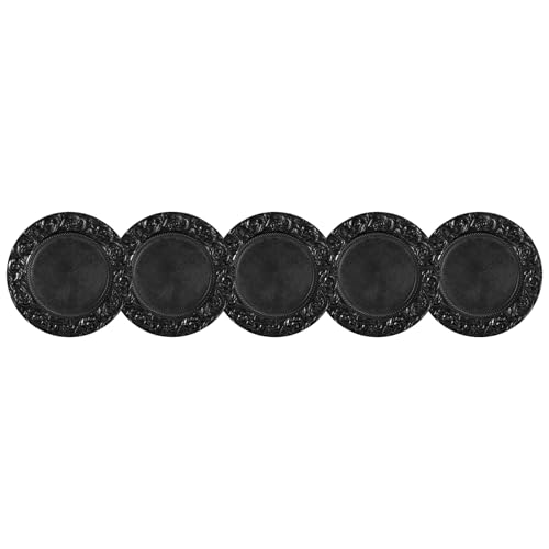 150 platos cargadores redondos reutilizables 13 pulg negro miniatura 2