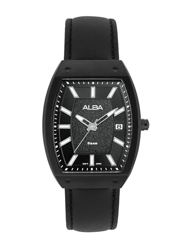 Alba Leather Men Analog Wristwatch Ag8M81X1, Black Dial, Black Band (B0CD84PKKY) Amazon Price History, Amazon Price Tracker
