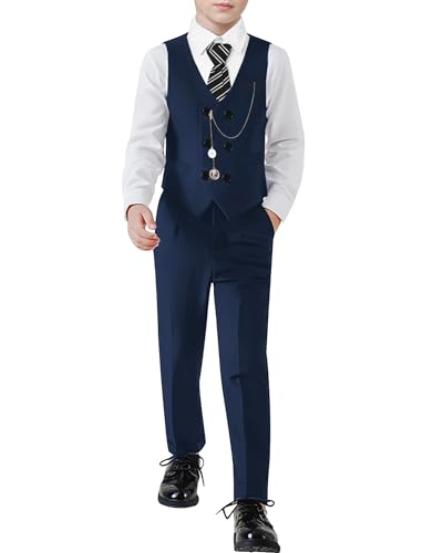 Costume mariage garçon 6-10 ans ensemble gilet pantalon chemise