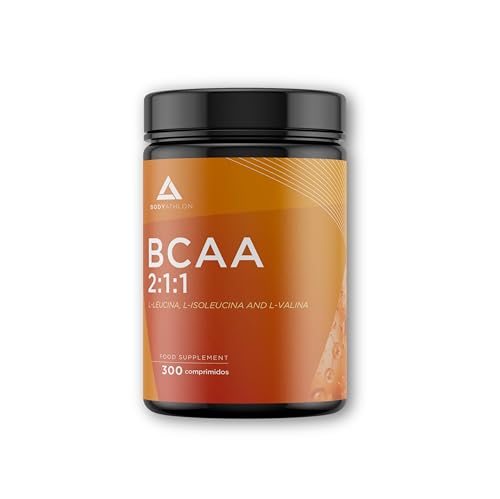BCAA AMINOACIDOS 2:1:1 300 comprimidos- Aminoácidos esenciales 2000mg Leucina, Isoleucina y Valina aminoácidos ramificados- BCAA para 5 MESES Vegano, Sin Gluten- Recuperador Muscular- Bodyathlon