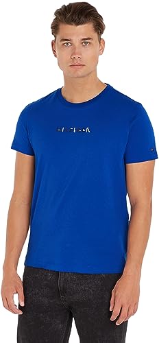 Tommy Hilfiger Men Short-Sleeve T-Shirt Crew Neck, Blue (Ultra Blue), M