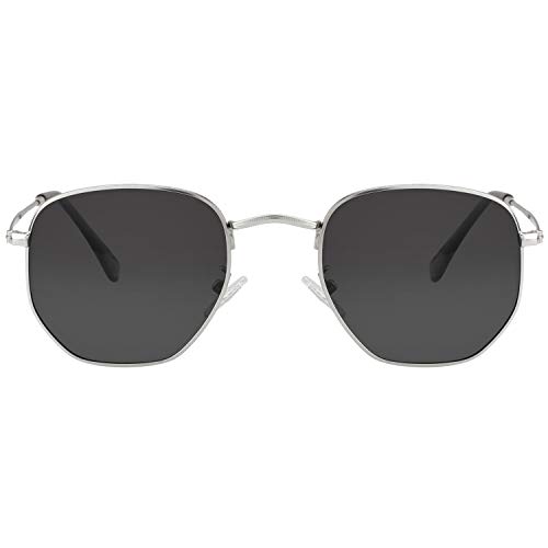 Image of Kursan Small Round Metal Polarized Sunglasses for Men Women Mirrored Lens Classic Circle Sun Glasses