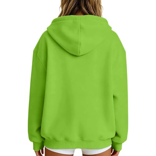 HswsEJ Quarter Zip Pullover Women Oversized Fleece Half Zip Hoodie - image 2