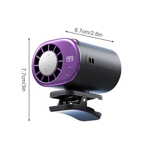 Ventilador clip portátil de 199 velocidades y batería recargable 6