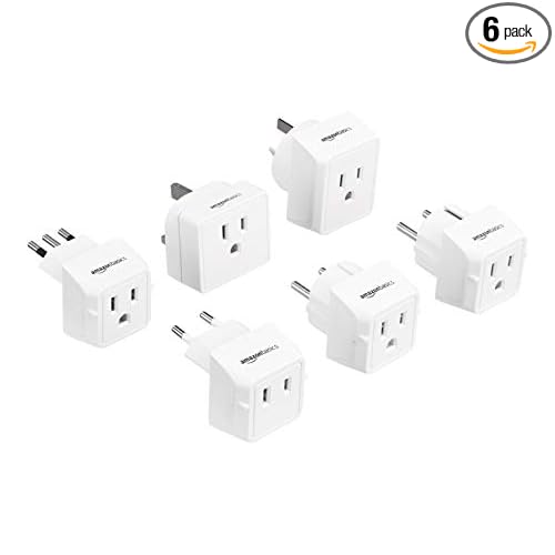 6Pack Amazon Basics World Travel Plug Adapter Set only 2.75