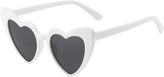 Love Heart Shaped Sunglasses for Women,Vintage Cat Eye Mod Style Retro Glasses