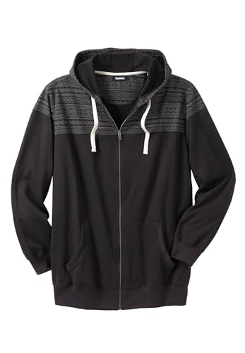 KingSize Men's Big & Tall French Terry Snow Lodge Hoodie