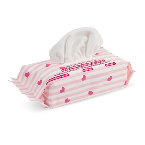 Raine Allure Makeup Remover Cosmetic Towels, Reusable (25 Count, 200 Uses) and Disposable Face Towel, Machine Washable, Ultra Soft, Removes All Types of Makeup, Specifically Made for Face and Body